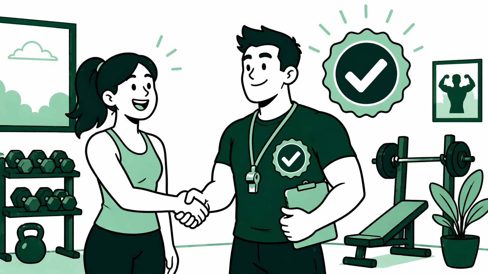 Three certified personal trainers each representing a different fitness certification